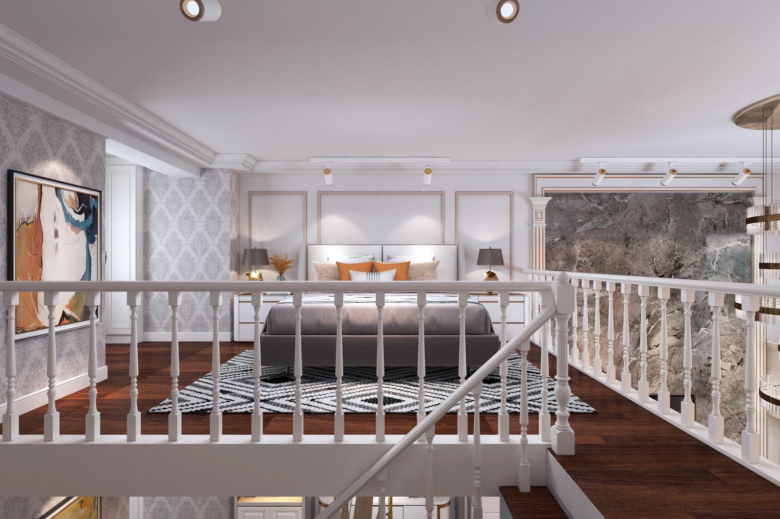 法兰西世家 别墅装修 现代风格 别墅设计师 卧室图片来自腾龙设计在法兰西世家别墅装修设计案例的分享