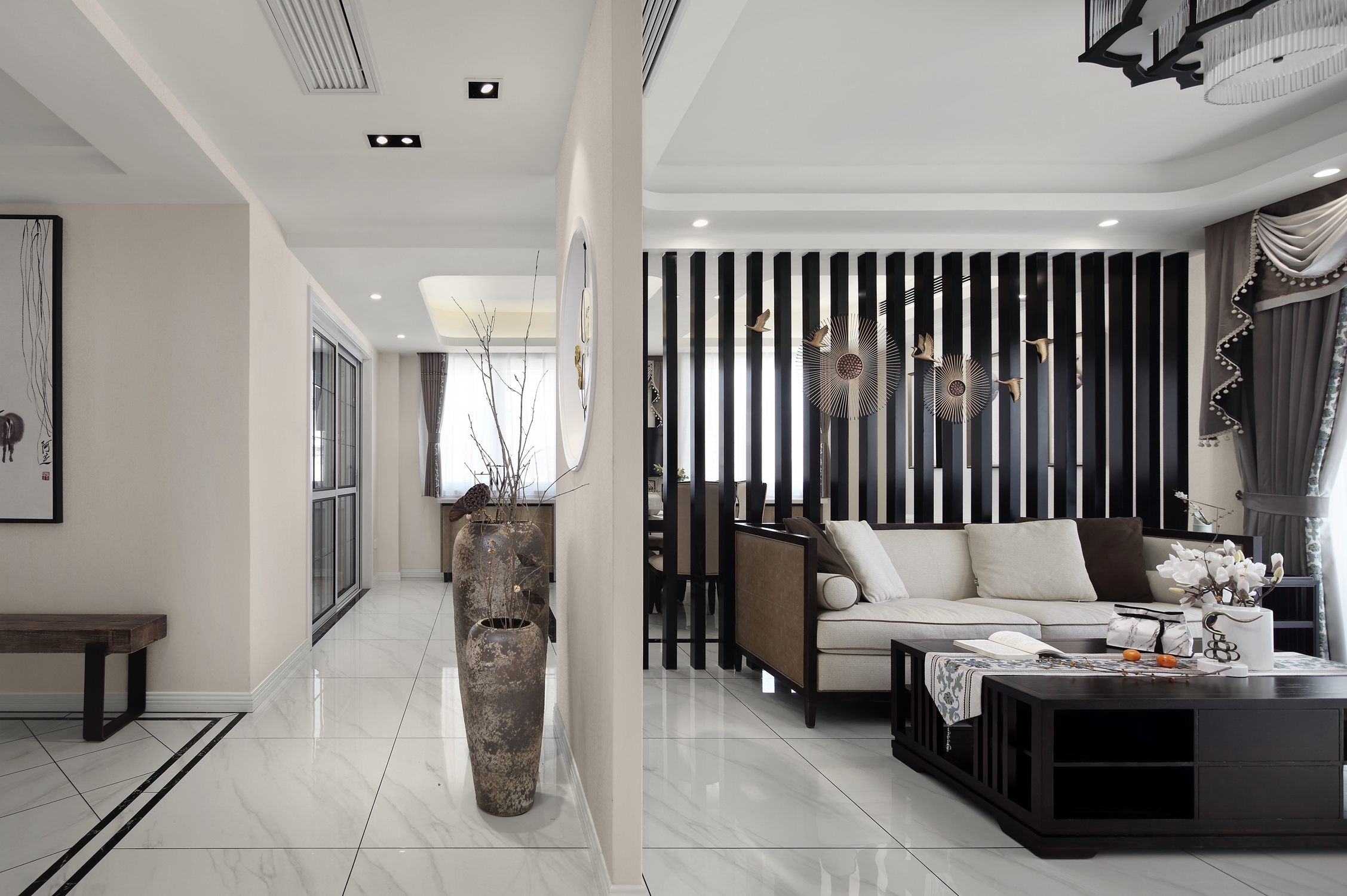 财富海景 中式风格 装修设计 腾龙设计 客厅图片来自腾龙设计在新中式风格设计案例展示的分享