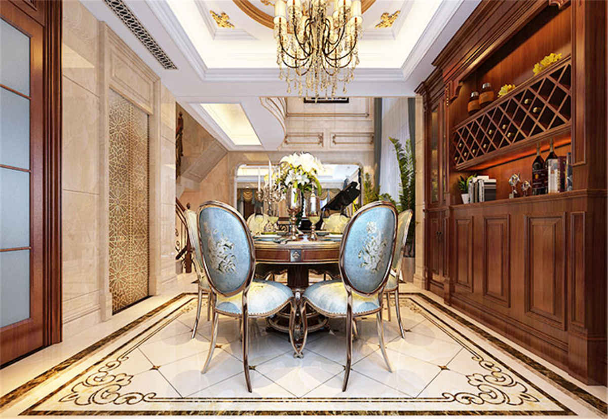 内森庄园 别墅装修 法式古典 别墅设计师 餐厅图片来自jtong0002在180平别墅装修欧式古典风格的分享