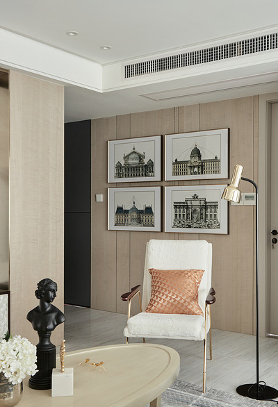 客厅图片来自家装大管家在舒适生活 120平现代低奢温暖3居的分享