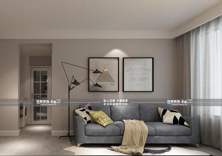 二居 学府一号 现代风格 客厅图片来自百家设计小刘在碧桂园学府一号79平现代风的分享
