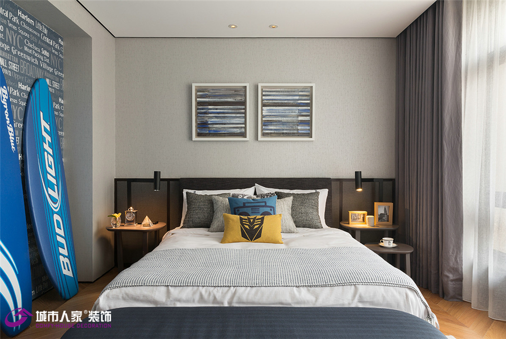 简约 新中式 卧室图片来自济南城市人家装修公司-在济南拉菲公馆新中式风格装修的分享
