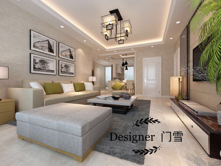客厅图片来自沈阳百家装饰小姜在凤凰水城140平现代风格的分享