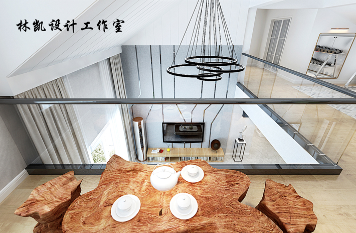 客厅图片来自沈阳百家装饰小姜在华润二十四城245平现代轻奢的分享