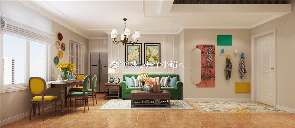 美式 复式 旧房改造 客厅图片来自北京今朝装饰在景泰西里的分享