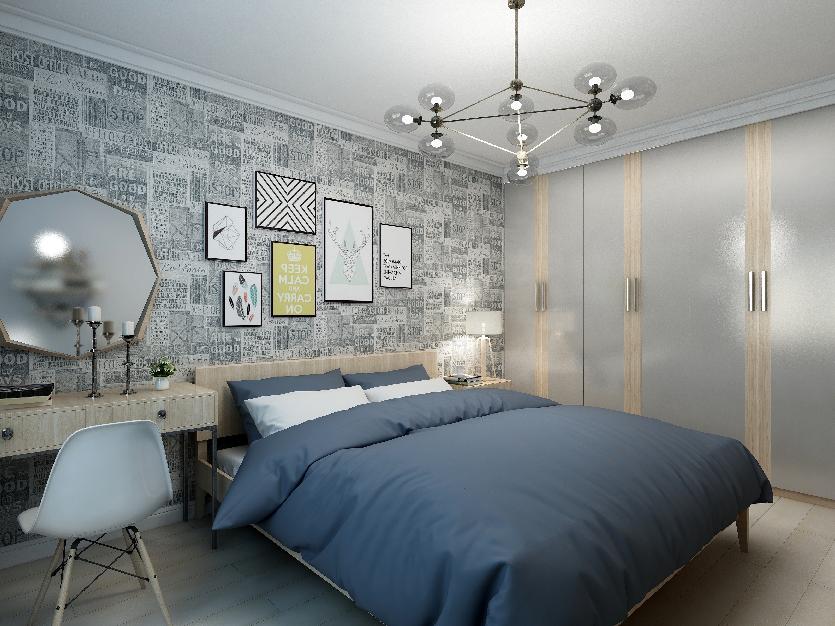 二居 80后 旧房改造 小资 卧室图片来自徐春龙设计师在迷情北欧的分享