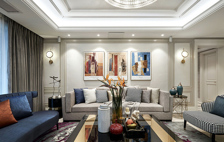 客厅图片来自家装大管家在135平端庄优雅3居 休闲舒适氛围的分享