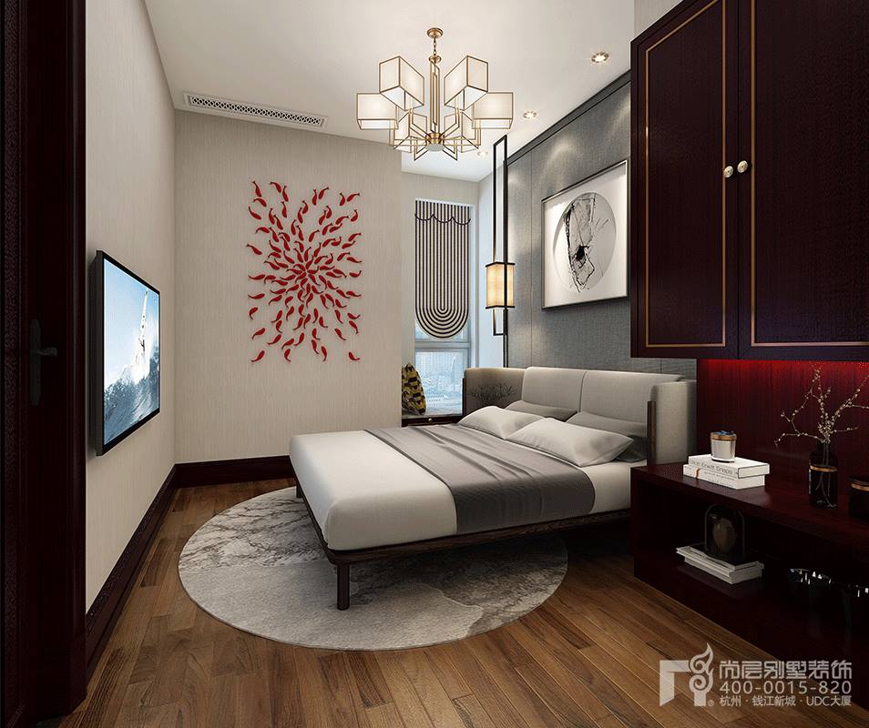 杭州 尚层 装饰 轻奢 别墅 卧室图片来自别墅装修达人在别墅装修设计的分享