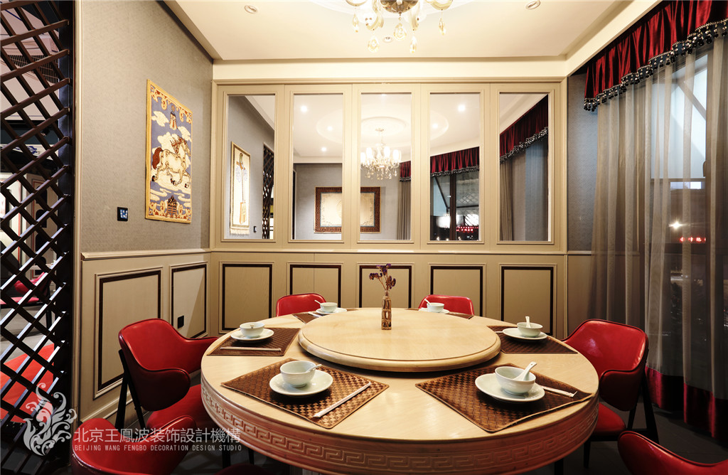 图片来自王凤波设计机构在餐厅设计，斯琴阿妈蒙餐厅的分享