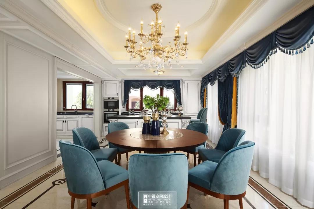 别墅 法式风格 欧式 餐厅图片来自申远空间设计北京分公司在完工实景拍摄--法式风格的分享
