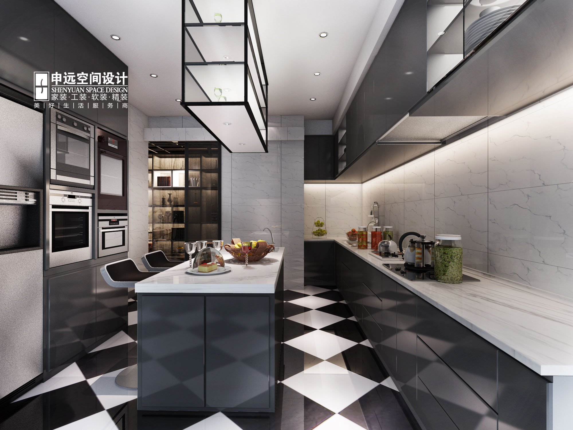 欧式 简约 别墅 简欧 厨房图片来自申远空间设计北京分公司在简约欧式-财富公馆的分享