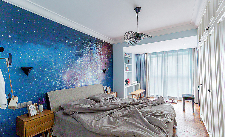 卧室图片来自家装大管家在文艺优雅 88平简约北欧二人世界的分享