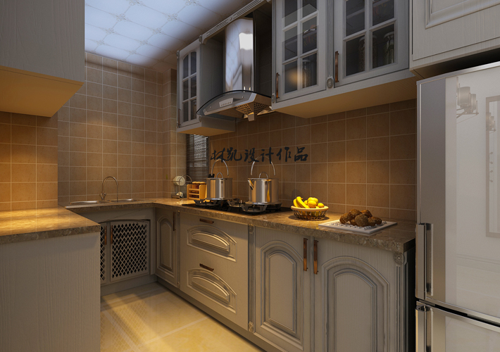 二居 金地铂悦 美式风格 厨房图片来自百家设计小刘在金地铂悦90平美式风半包4万的分享