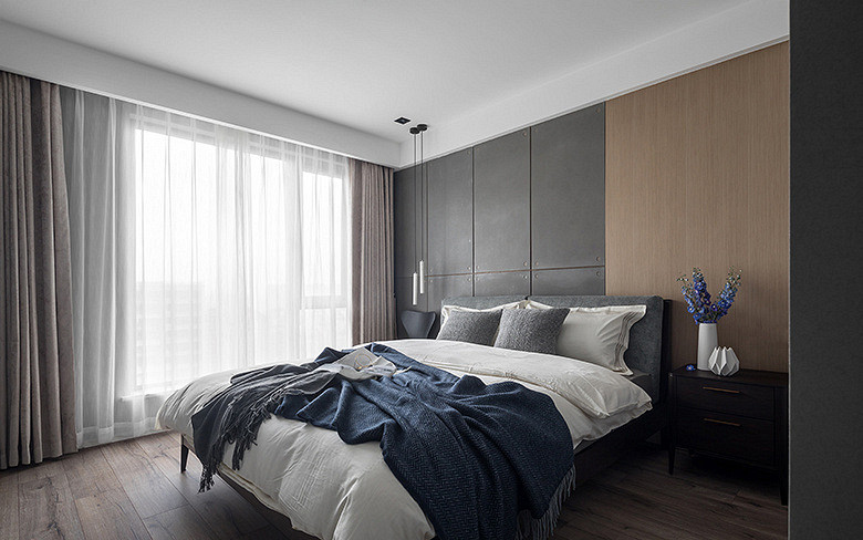 卧室图片来自家装大管家在布局紧凑 105平北欧素雅时尚3居的分享