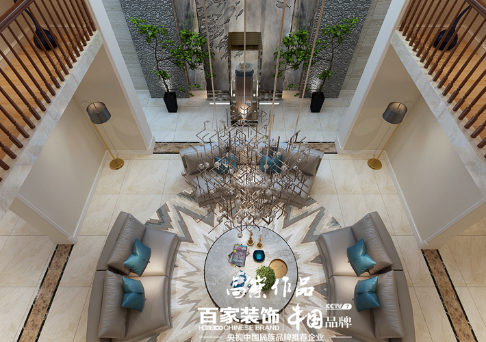 别墅 金地檀府 简欧混搭 客厅图片来自百家设计小刘在金地檀府320平简欧混搭风格的分享