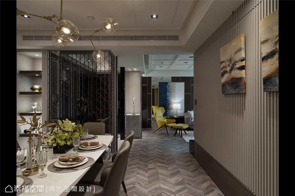 装修设计 装修完成 现代风格 餐厅图片来自幸福空间在126平，大器简约时尚宅的分享