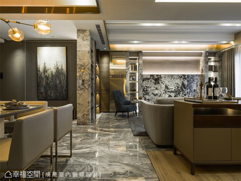 装修设计 装修完成 现代风格 客厅图片来自幸福空间在175平，云集贵客 尊荣豪邸的分享