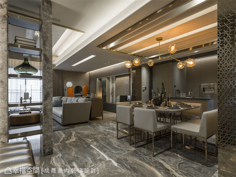 装修设计 装修完成 现代风格 餐厅图片来自幸福空间在175平，云集贵客 尊荣豪邸的分享