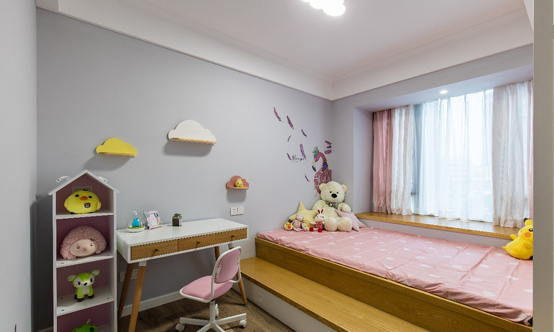 儿童房图片来自家装大管家在舒适耐看 120平北欧混搭时尚3居的分享