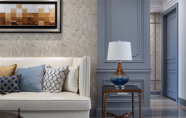 客厅图片来自家装大管家在106平现代美式3居 舒适休闲世界的分享