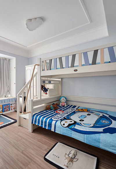 儿童房图片来自家装大管家在97平轻奢美式空间 精致优雅质感的分享