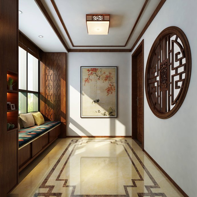 三居 中式风格 新思路装饰 过厅图片来自重庆新思路装饰在新思路装饰（中式风格）效果赏析的分享