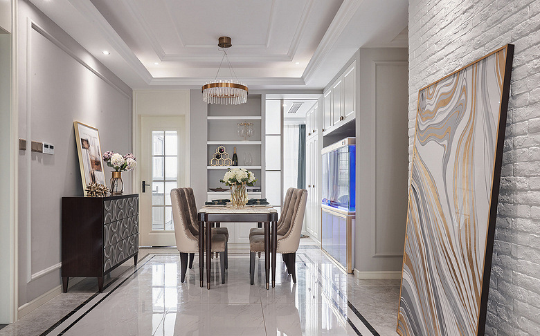 厨房图片来自家装大管家在97平轻奢美式空间 精致优雅质感的分享