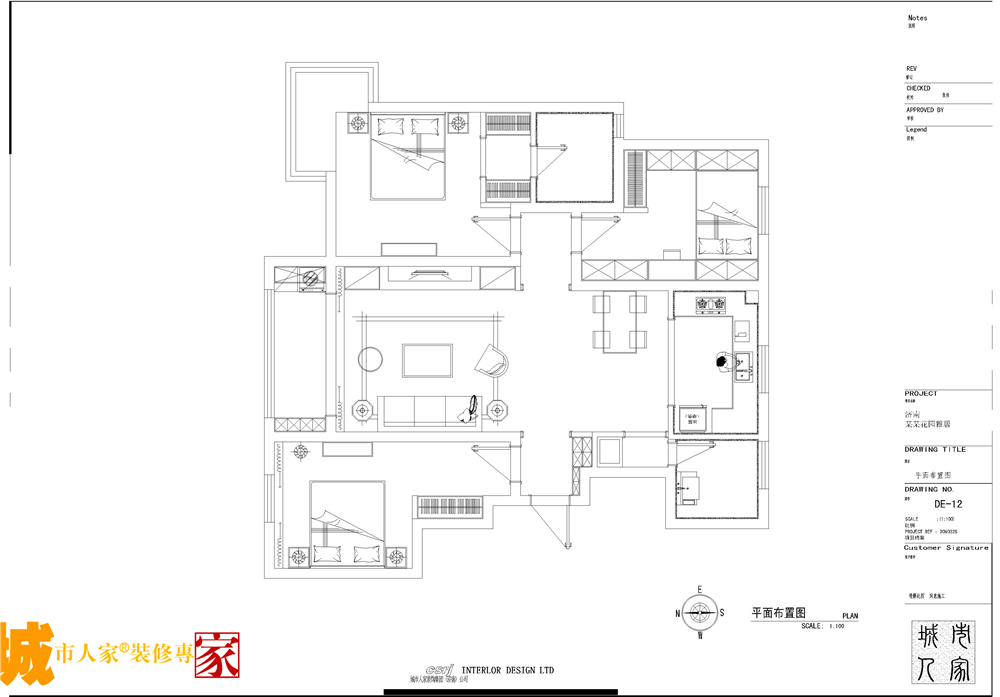 新中式 户型图图片来自济南城市人家装修公司-在龙湖春江悦茗装修新中式风格设计的分享