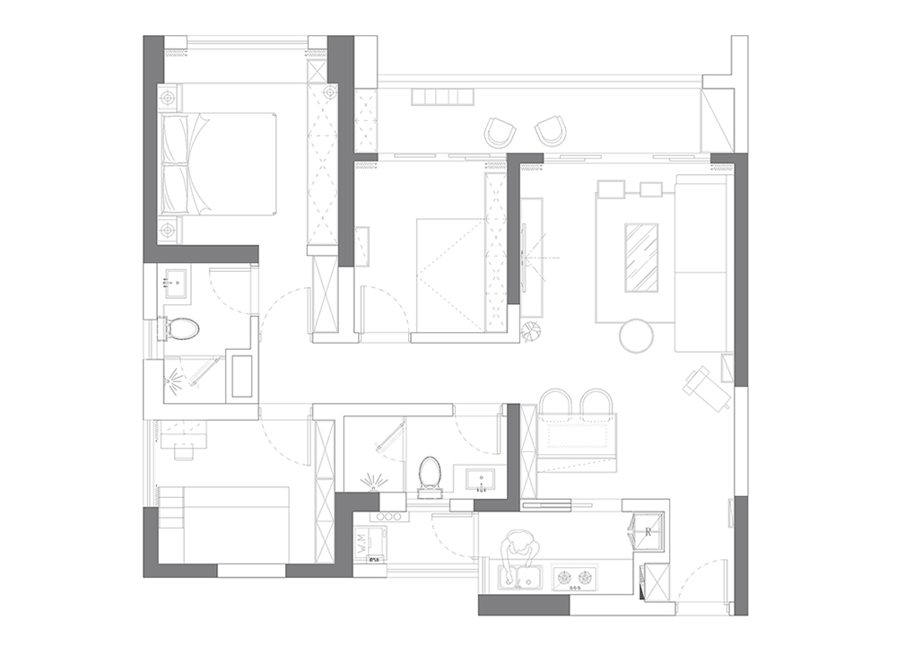 三居 客厅 卧室 工业风图片来自用户20000004327148在漾设计新作 | 现代工业风的分享
