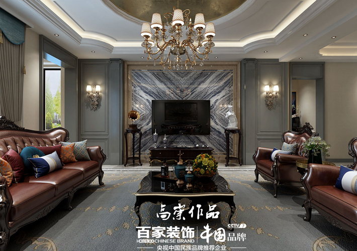 钻石墅 轻奢欧式 别墅装修 客厅图片来自百家设计小刘在碧桂园钻石墅420平轻奢欧式风的分享
