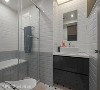 主卫
调整两间卫浴大小，放大主卫增加出淋浴泡澡空间，让生活日常变得更为理想舒适。