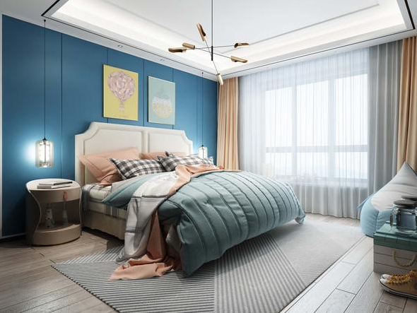 卧室图片来自装家美在得一剑桥城149平米现代简约风的分享