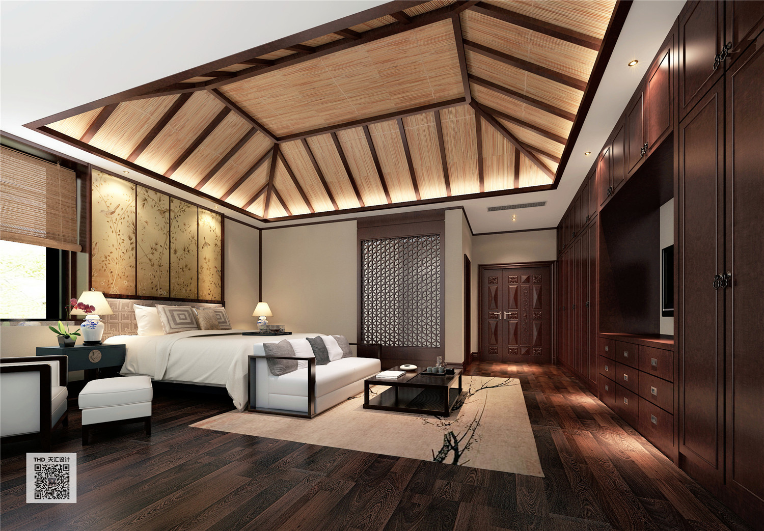 新中式 别墅 豪宅 中式 游小华 卧室图片来自福建天汇设计工程有限公司在THD-天汇设计《九富墅》的分享