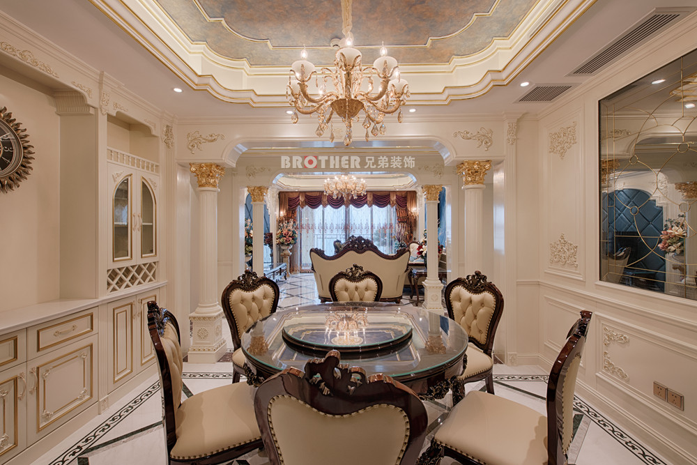欧式 白领 未来家 客厅 大户型 餐厅图片来自兄弟装饰-蒋林明在融创白象街装修|155平大户型设计的分享