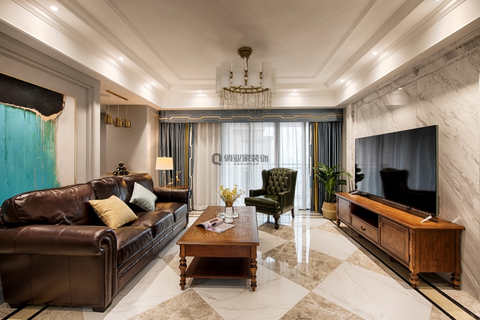 美式 简约 80后 客厅图片来自俏业家装饰在国宾城四室|现代美式风格装修的分享