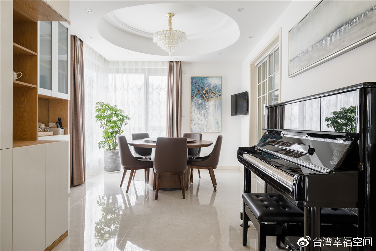 室内设计 幸赢设计 上海设计 餐厅图片来自幸福空间在日光滃漫下，勾绘和美当代居家的分享
