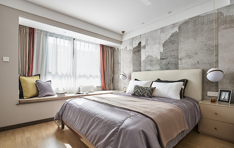 卧室图片来自家装大管家在106平现代素雅3居 营造舒适生活的分享