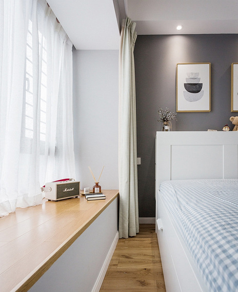 卧室图片来自家装大管家在130平现代北欧3居 清新舒适温暖的分享
