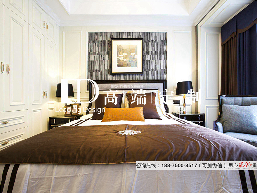 别墅 装修设计 法式 卧室图片来自重庆兄弟装饰黄妃在BR十大设计腕获奖作品，旷年伟的分享