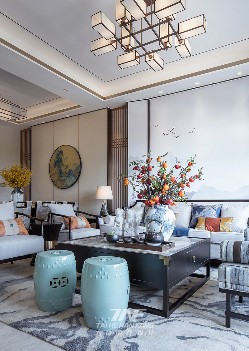 王五平设计 样板房设计 客厅图片来自王五平设计在广西钟山彰泰城--雅奢东方的分享