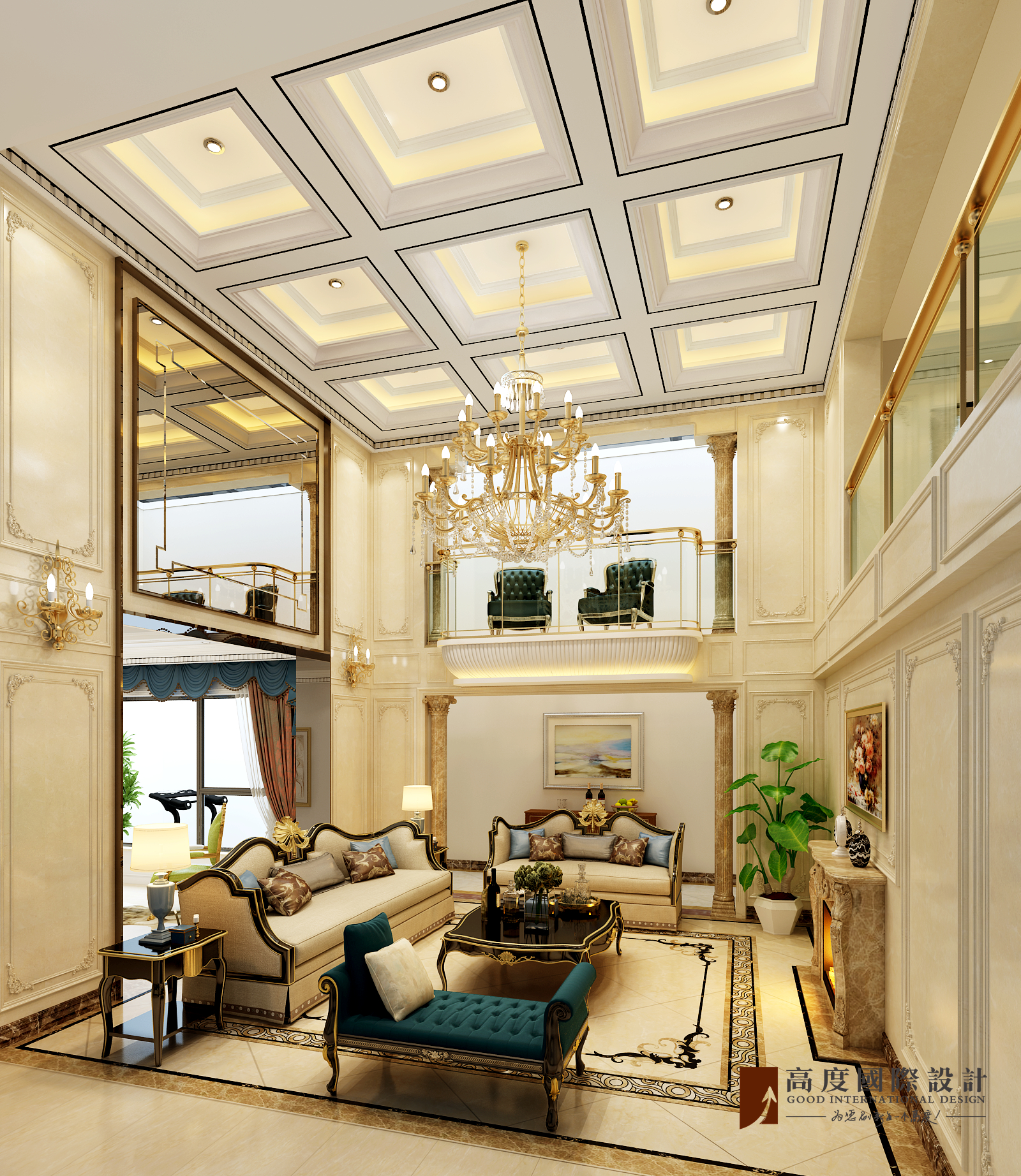 客厅图片来自北京高度国际在国誉府---法式新古典的分享