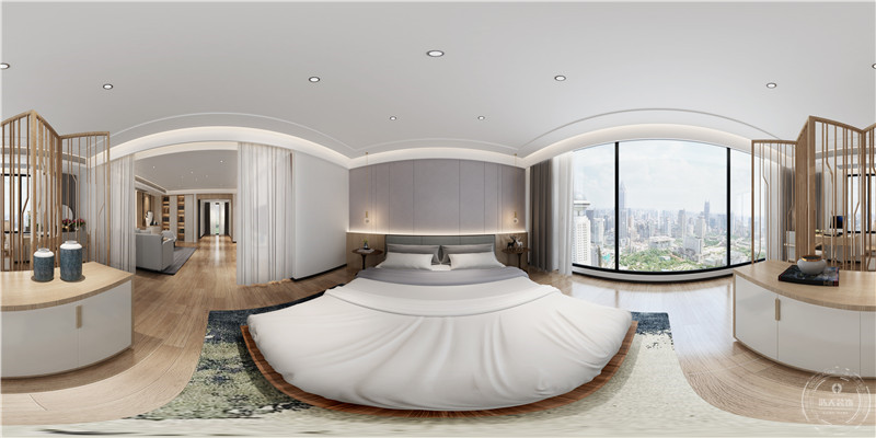 卧室图片来自深圳浩天装饰在博海名苑400㎡现代极简风格的分享