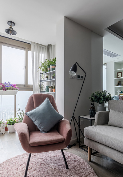 客厅图片来自家装大管家在开阔舒适 100平现代北欧混搭3居的分享