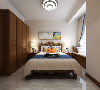 卧室的设计，以浅色调延续了空间清雅之风，相较之，其些许不同，是多以色彩上的 “暖”基调，营造了空间的舒适和温馨。