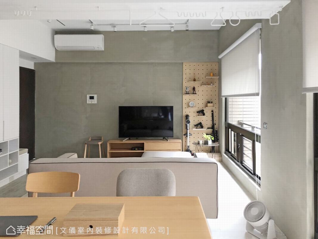 装修设计 装修完成 现代风格 客厅图片来自幸福空间在53平，男子专属的简单生活的分享