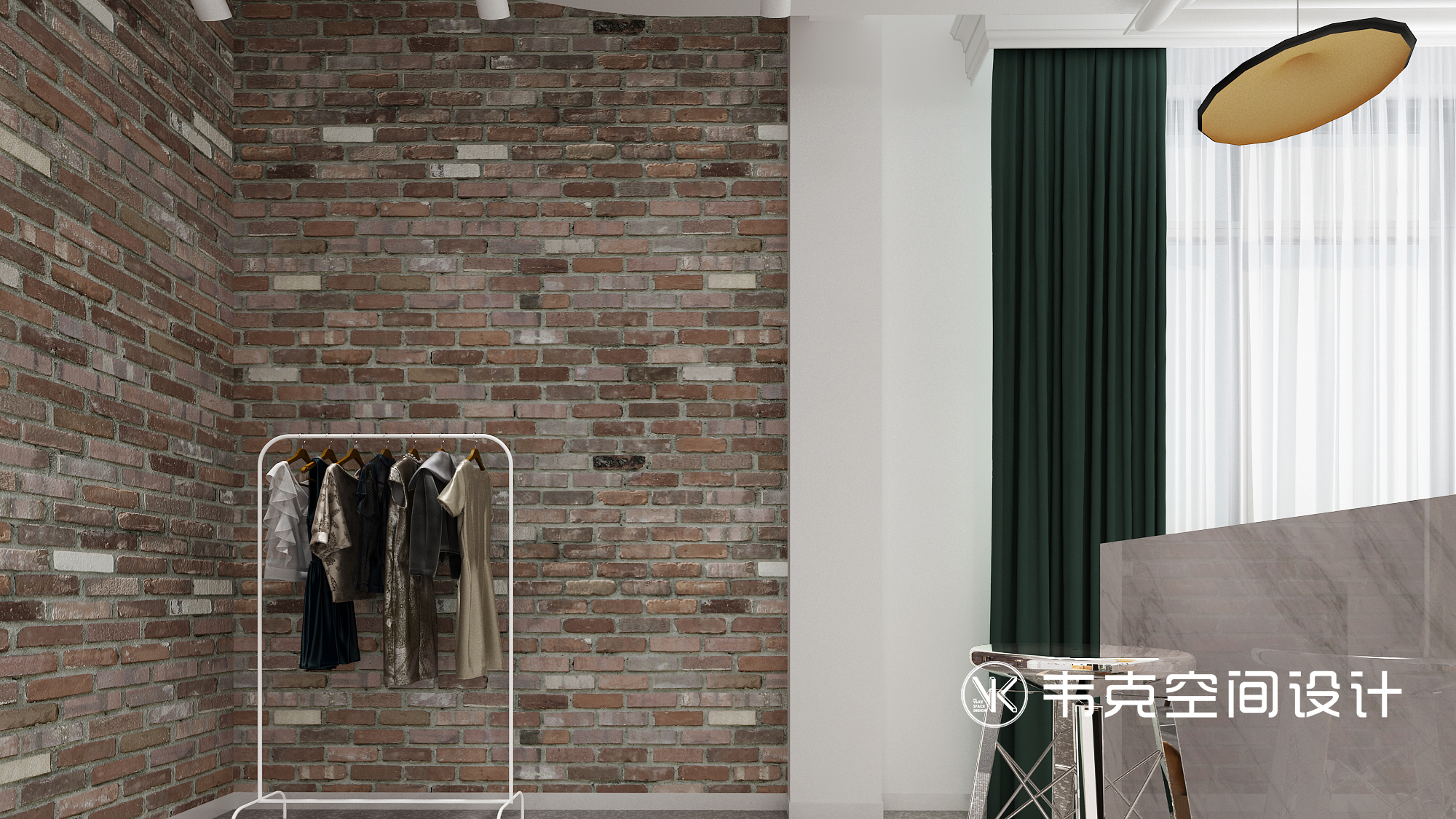 客厅图片来自韦克空间设计在时尚工业风，随性自在的工作氛围的分享