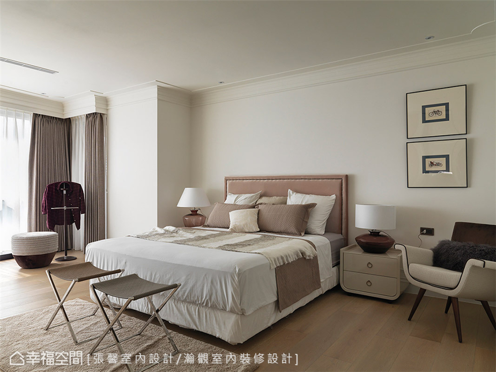 装修设计 装修完成 新古典 卧室图片来自幸福空间在360平， 摩羯座的轻古典暖心宅的分享
