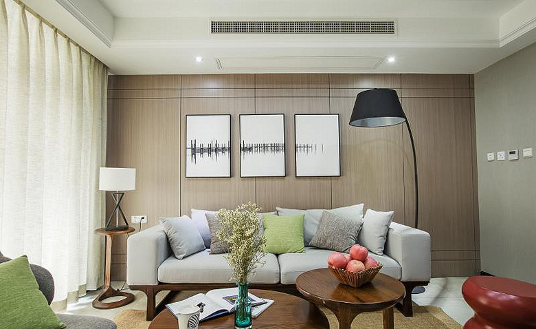 客厅图片来自家装大管家在优雅舒适 107平现代简约时尚3居的分享