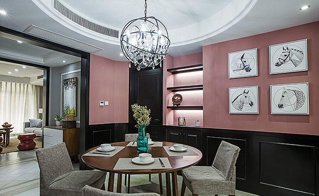 餐厅图片来自家装大管家在优雅舒适 107平现代简约时尚3居的分享