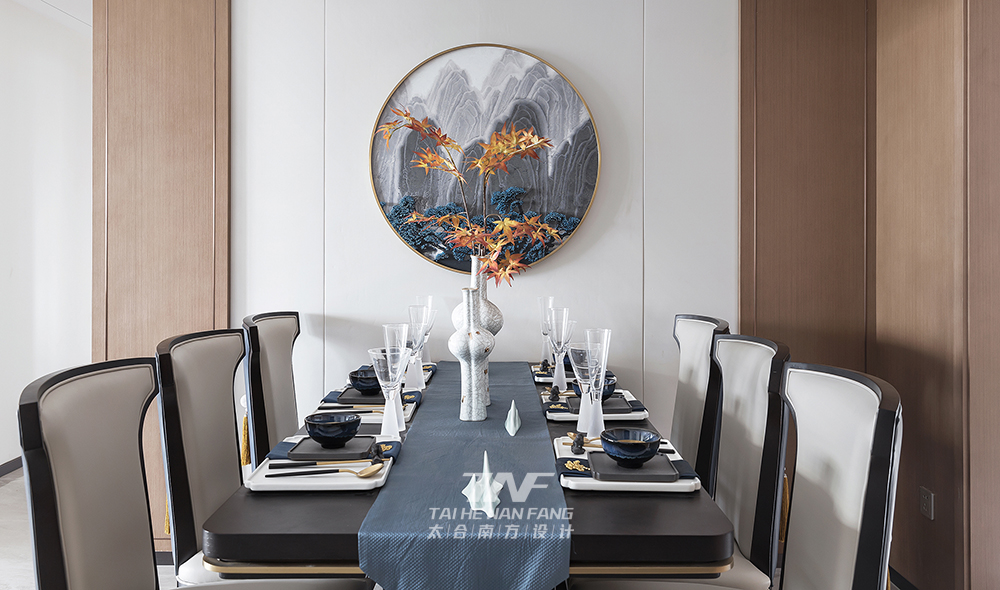王五平设计 样板房设计 餐厅图片来自王五平设计在阳朔十里春风T4样板-东方雅韵的分享